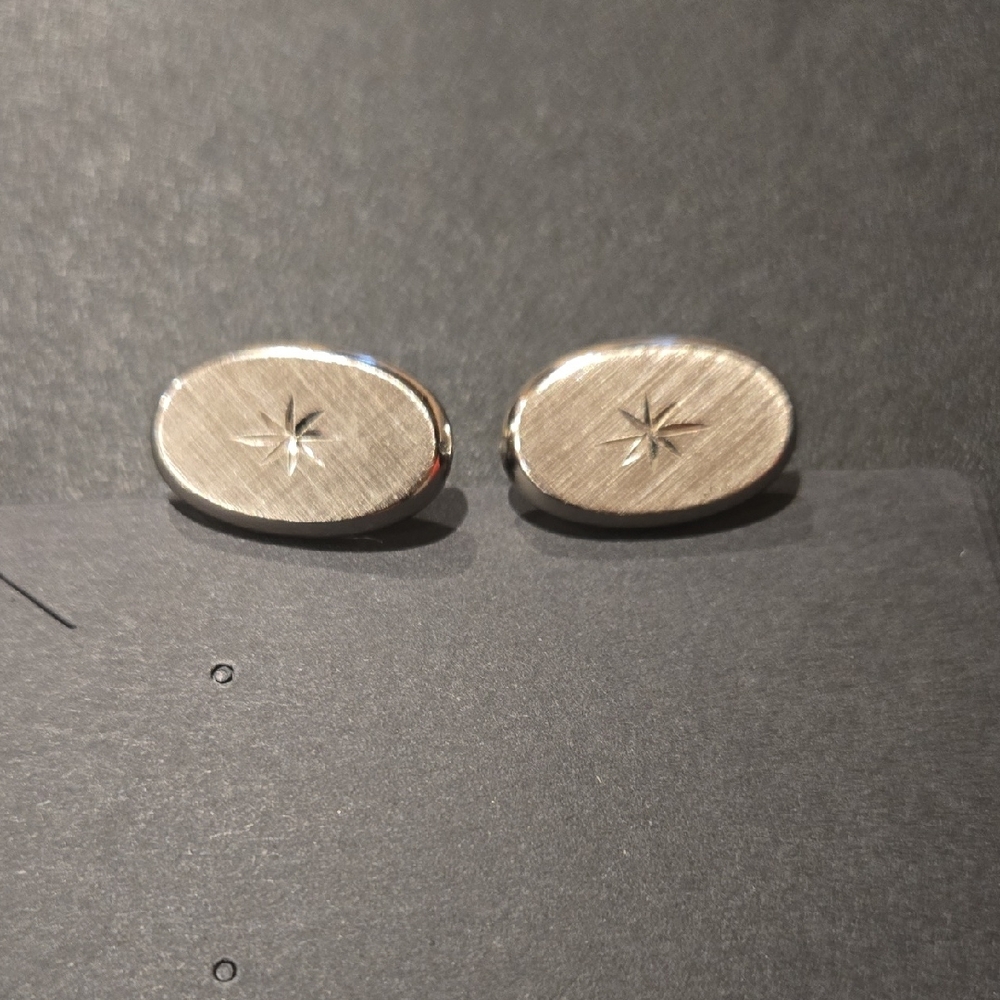 Tai Brushed Silver Star Cufflinks